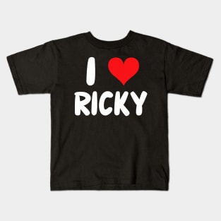 I Love Ricky - Heart - Name Kids T-Shirt